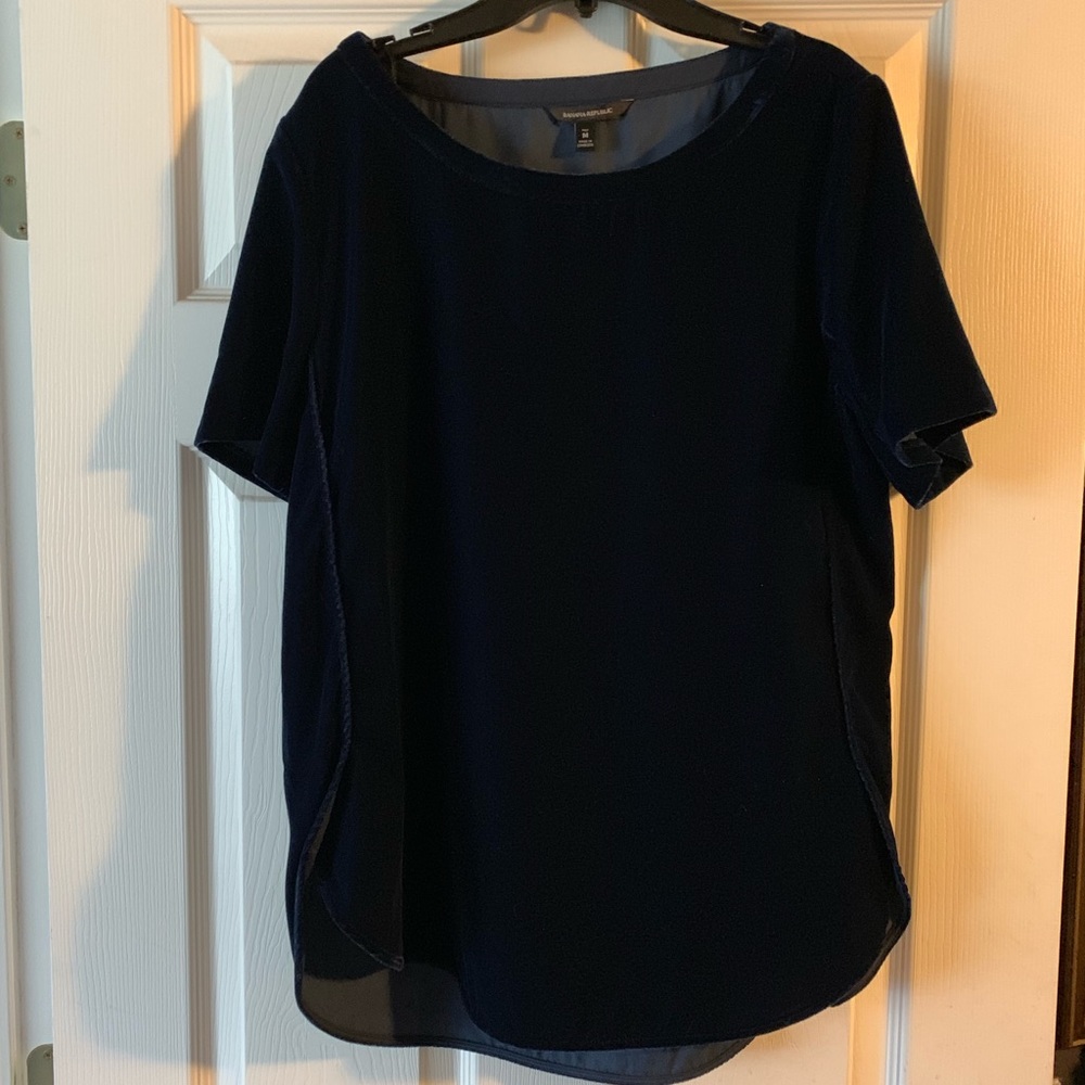 Dark blue velvet tunic